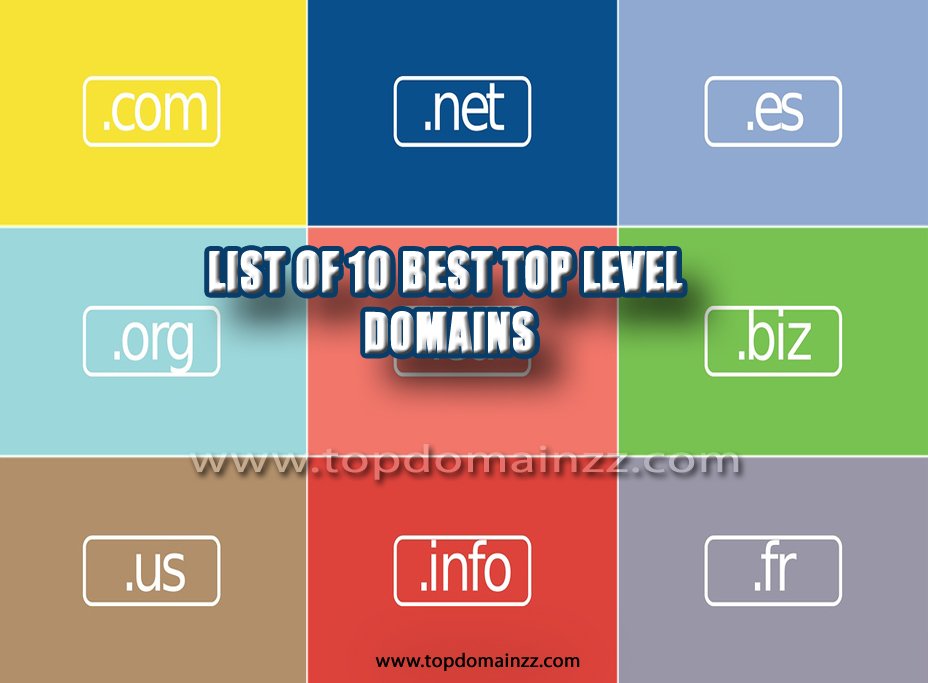 List of 10 best top level domains 2 top level domain